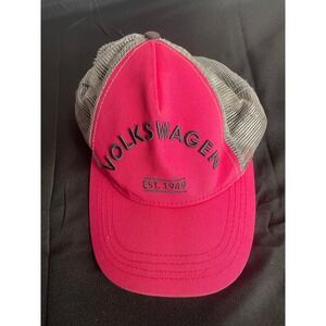 Volkswagen Driver Gear Pink Mesh Trucker Hat VW Logo "Est 1949"